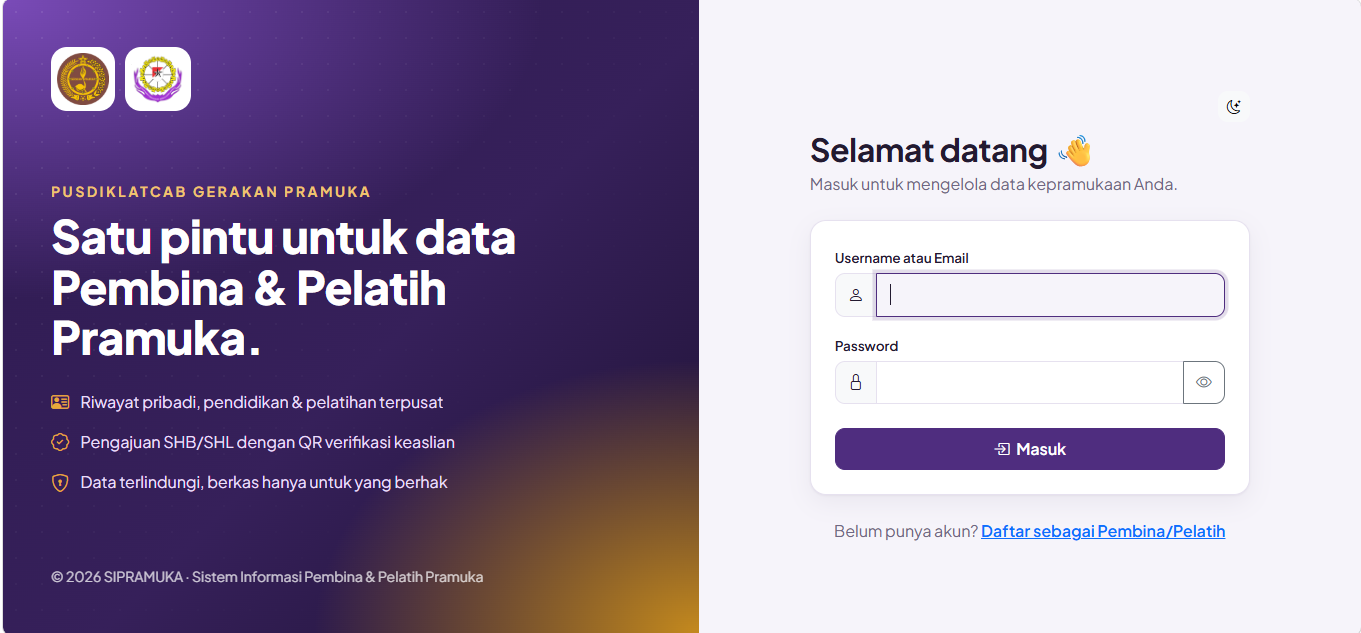 Aplikasi Pendataan Pelatih dan Pembina Pramuka